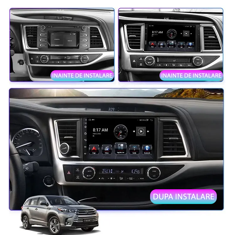 (Resigilata) Navigatie dedicata Toyota Highlander ( 2014 - 2018 ), 2GB RAM 32GB ROM, Quad Core, Display 9" IPS Full HD, Carplay, Android 13, Bluetooth, Magazin Play, Suport camere AHD [4]