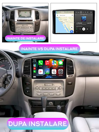 Navigatie dedicata Toyota Land Cruiser 100 1998-2007, 12GB RAM 256GB ROM, Android 13, Rezolutie 2K, Display QLED, 9", DSP, Carplay, Android Auto, Internet, Youtube, Waze, Wi Fi [5]