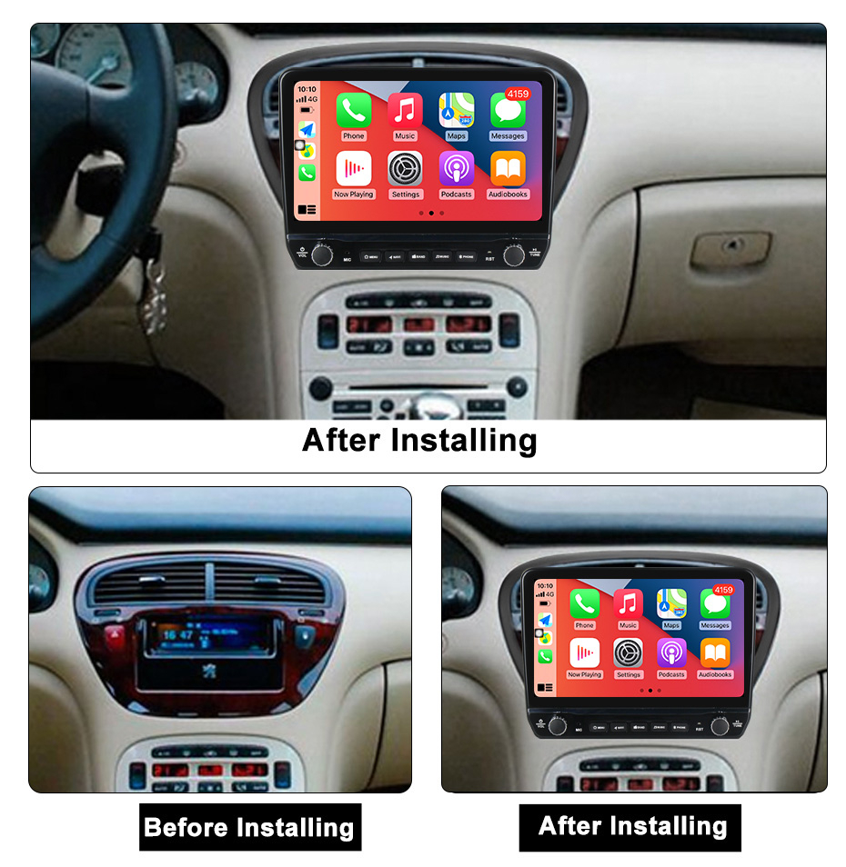 Navigatie dedicata Peugeot 607 2004-2010 cu butoane rotative model 2024, 9 Inch, 2GB RAM 32GB ROM, Quadcore, Android 13, WiFi, Bluetooth, Magazin Play [5]