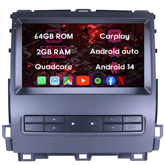 (Resigilata) Navigatie dedicata Toyota Land Cruiser PradoLexus GX470 GX 470 J120 2002-2009, 2GB RAM 32GB ROM, Quad Core, Display 9" IPS Full HD, Carplay, Android 13, Bluetooth, Magazin Play, Supor [6]