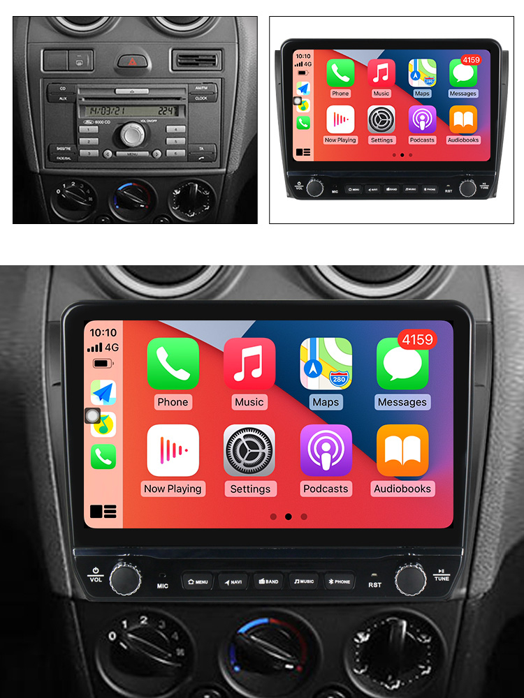 Navigatie dedicata Fiesta Mk5 2002-2008(AB) cu butoane rotative model 2024, 9 Inch, 2GB RAM 32GB ROM, Quadcore, Android 13, WiFi, Bluetooth, Magazin Play [4]