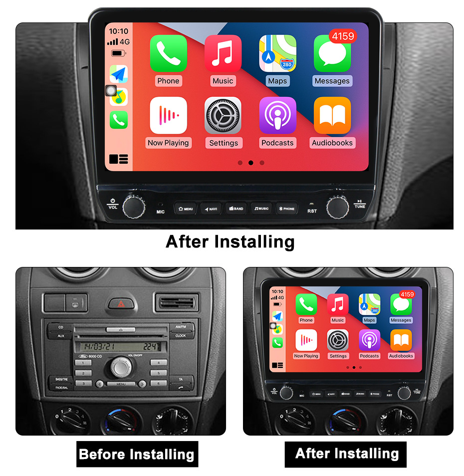 Navigatie dedicata Fiesta Mk5 2002-2008(AB) cu butoane rotative model 2024, 9 Inch, 2GB RAM 32GB ROM, Quadcore, Android 13, WiFi, Bluetooth, Magazin Play [6]