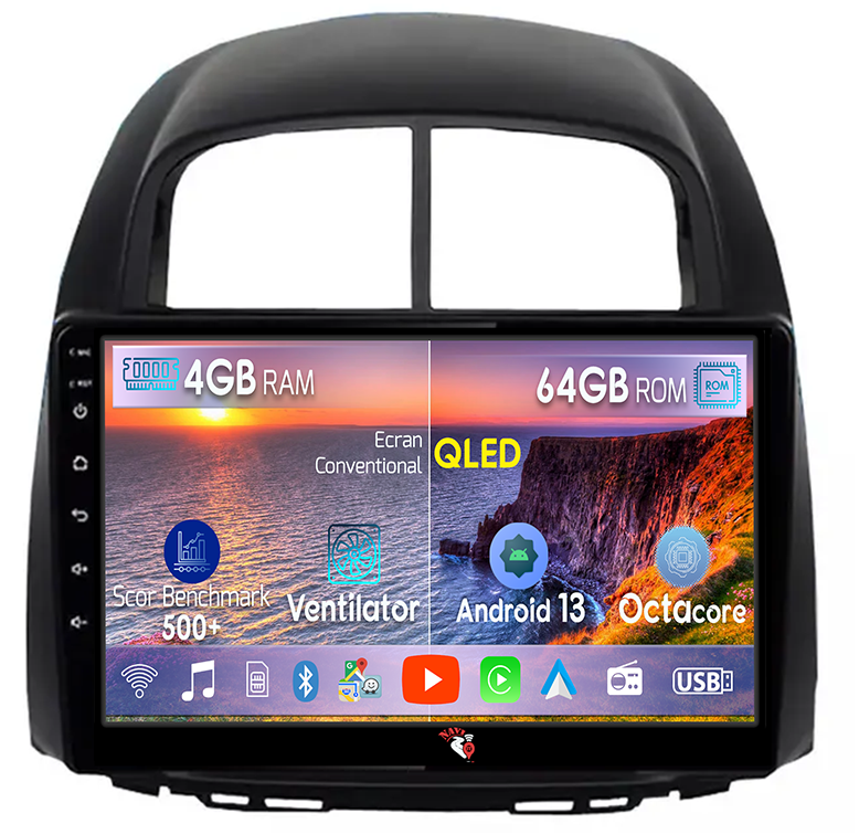 Navigatie dedicata Toyota Passo Daihatsu Boon Sirion Subaru Justy Perodua Myvi, 4GB RAM 64GB ROM, Octacore, Android 13, Display QLED 9", DSP, Carplay [1]