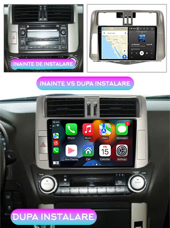 Navigatie dedicata Toyota Prado 150 2009-2013, 12GB RAM 256GB ROM, Android 13, Rezolutie 2K, Display QLED, 9", DSP, Carplay, Android Auto, Internet, Youtube, Waze, Wi Fi, USB [5]