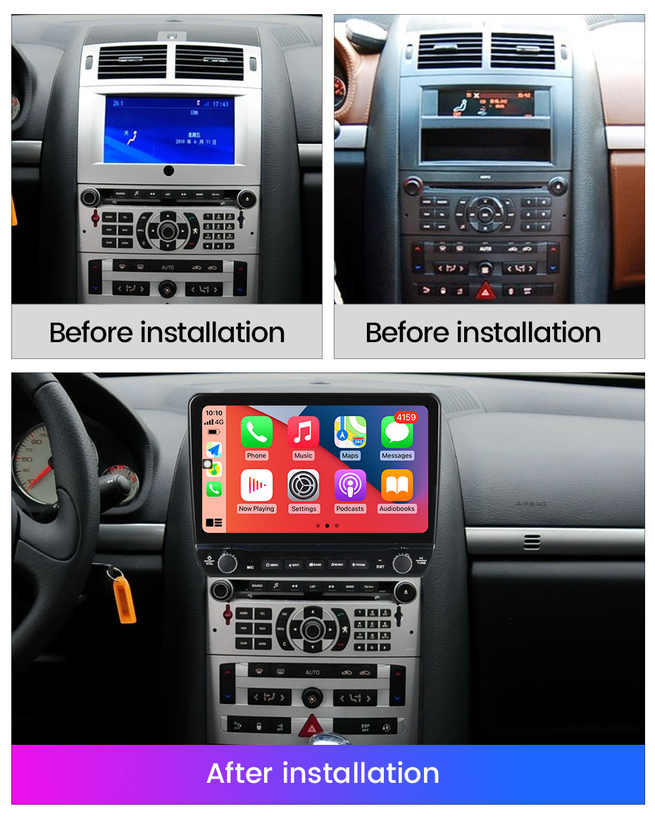 Navigatie dedicata Peugeot 407 2004-2011 cu butoane rotative model 2024, 9 Inch, 2GB RAM 32GB ROM, Quadcore, Android 13, WiFi, Bluetooth, Magazin Play [6]