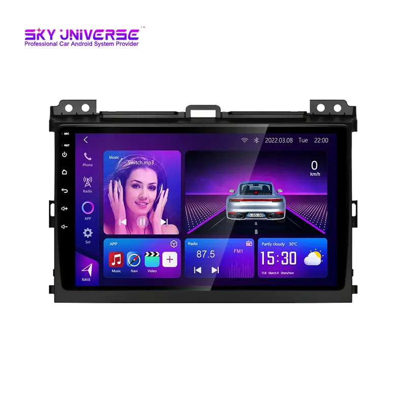 Navigatie dedicata Toyota Prado 2004-2009, 4GB RAM 64GB ROM, Octacore, Android 13, Display QLED 9", DSP, Carplay, Android Auto, Internet, Youtube, Waze, WIFI, Bluetooth [2]