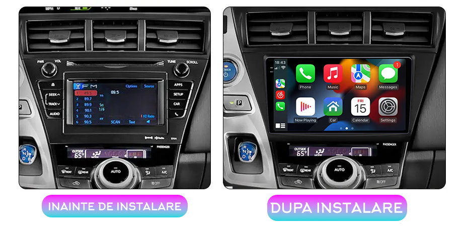 Navigatie dedicata Toyota Prius Plus V Alpha 2012-2017, 12GB RAM 256GB ROM, Android 13, Rezolutie 2K, Display QLED, 9", DSP, Carplay, Android Auto, Internet, Youtube, Waze, Wi Fi, [5]