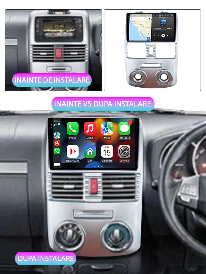Navigatie dedicata Toyota Rush 2006-2016, 12GB RAM 256GB ROM, Android 13, Rezolutie 2K, Display QLED, 9", DSP, Carplay, Android Auto, Internet, Youtube, Waze, Wi Fi, USB [5]