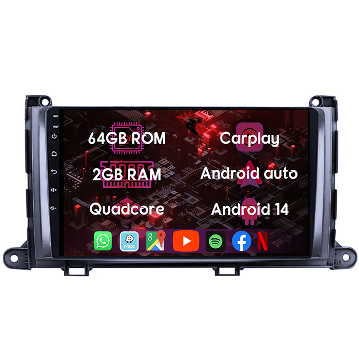 (Resigilata) Navigatie dedicata Toyota Sienna 2009-2014, 2GB RAM 32GB ROM, Quad Core, Display 9" IPS Full HD, Carplay, Android 13, Bluetooth, Magazin Play, Suport camere AHD [6]