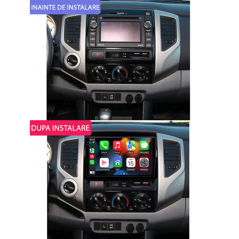 Navigatie dedicata Toyota Tacoma Hilux 2005-2013, 12GB RAM 256GB ROM, Android 13, Rezolutie 2K, Display QLED, 9", DSP, Carplay, Android Auto, Internet, Youtube, Waze, Wi Fi, USB [5]