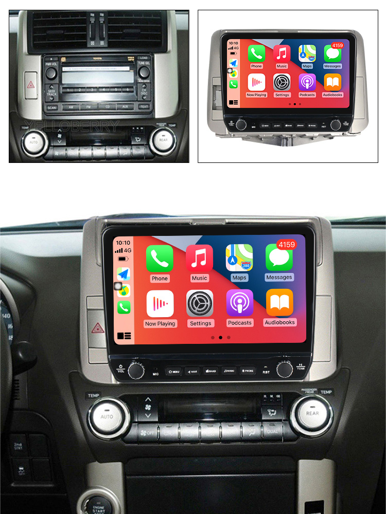Navigatie dedicata Prado 150 2009-2013 cu butoane rotative model 2024, 9 Inch, 2GB RAM 32GB ROM, Quadcore, Android 13, WiFi, Bluetooth, Magazin Play [4]