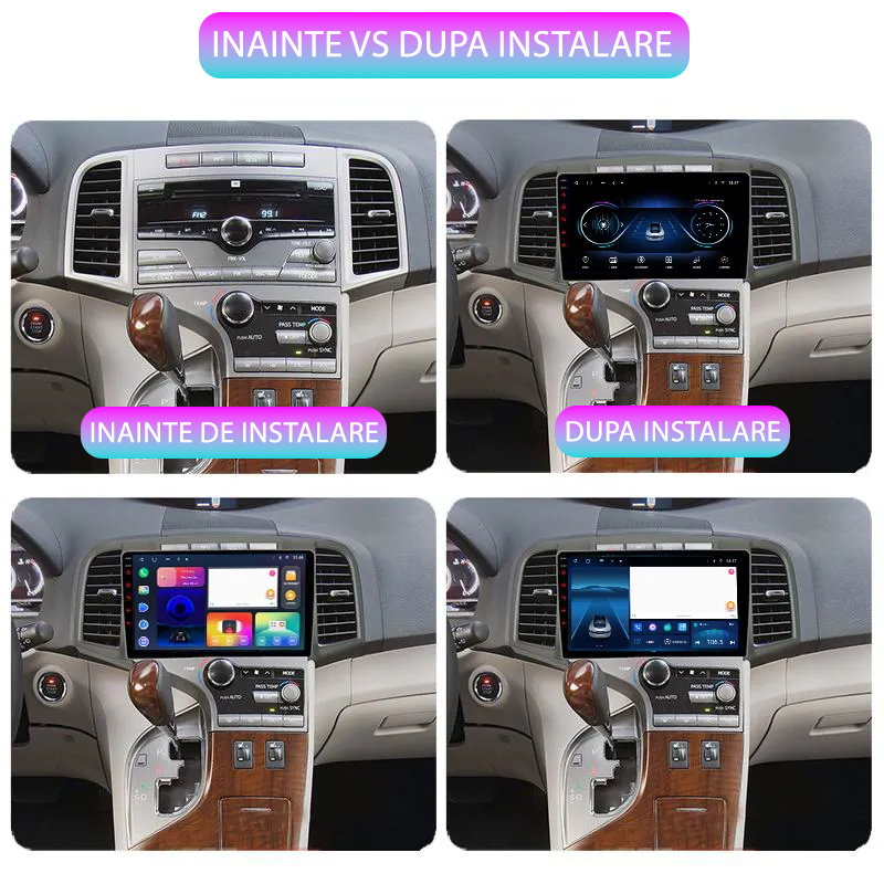 Navigatie dedicata Toyota Venza 2008-2016, 4GB RAM 64GB ROM, Octacore, Android 13, Display QLED 9", DSP, Carplay, Android Auto, Internet, Youtube, Waze, WIFI, Bluetooth [2]