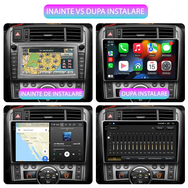 Navigatie dedicata Toyota Verso 2009-2018, 12GB RAM 256GB ROM, Android 13, Rezolutie 2K, Display QLED, 9", DSP, Carplay, Android Auto, Internet, Youtube, Waze, Wi Fi, USB [5]