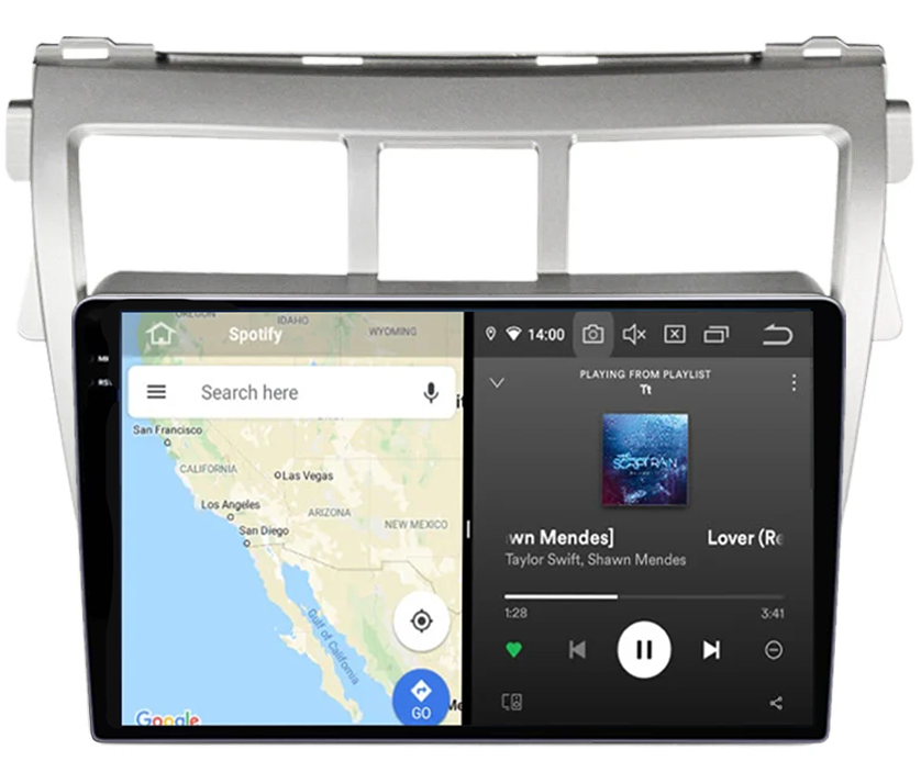 Navigatie dedicata Toyota Vios 2007-2012 , 12GB RAM 256GB ROM, Android 13, Rezolutie 2K, Display QLED, 9", DSP, Carplay, Android Auto, Internet, Youtube, Waze, Wi Fi, USB [4]