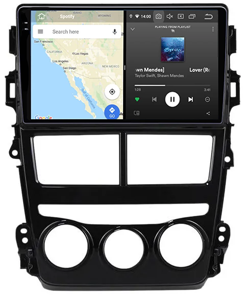 Navigatie dedicata Toyota Vios 2018-2019, 12GB RAM 256GB ROM, Android 13, Rezolutie 2K, Display QLED, 9", DSP, Carplay, Android Auto, Internet, Youtube, Waze, Wi Fi, USB [4]