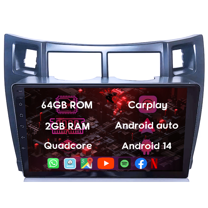 (Resigilata) Navigatie dedicata Toyota Yaris ( 2005 - 2012 ), 2GB RAM 32GB ROM, Quad Core, Display 9" IPS Full HD, Carplay, Android 13, Bluetooth, Magazin Play, Suport camere AHD [6]