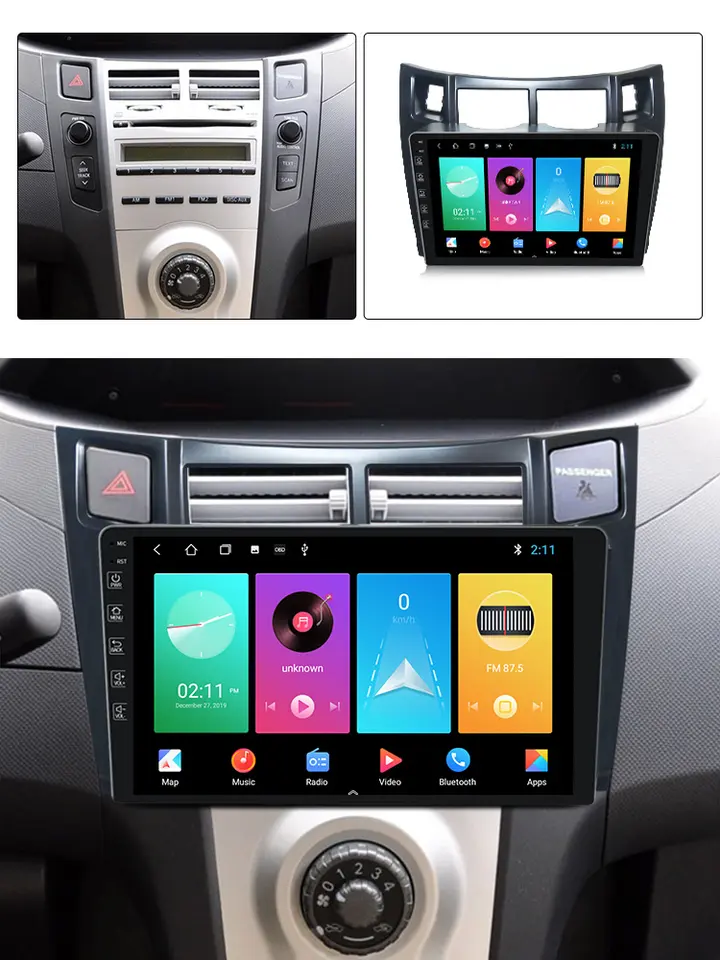 Navigatie dedicata Toyota Yaris (2008-2011), 4GB RAM 64GB ROM, Octacore, Android 13, Display QLED 9", DSP, Carplay, Android Auto, Internet, Youtube, Waze, WIFI, Bluetooth [5]