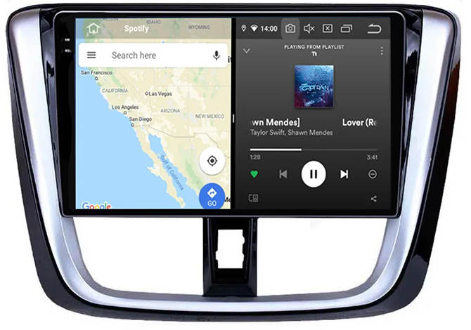 Navigatie dedicata Toyota Yaris ( 2014 + ), 12GB RAM 256GB ROM, Android 13, Rezolutie 2K, Display QLED, 10", DSP, Carplay, Android Auto, Internet, Youtube, Waze, Wi Fi, USB [2]