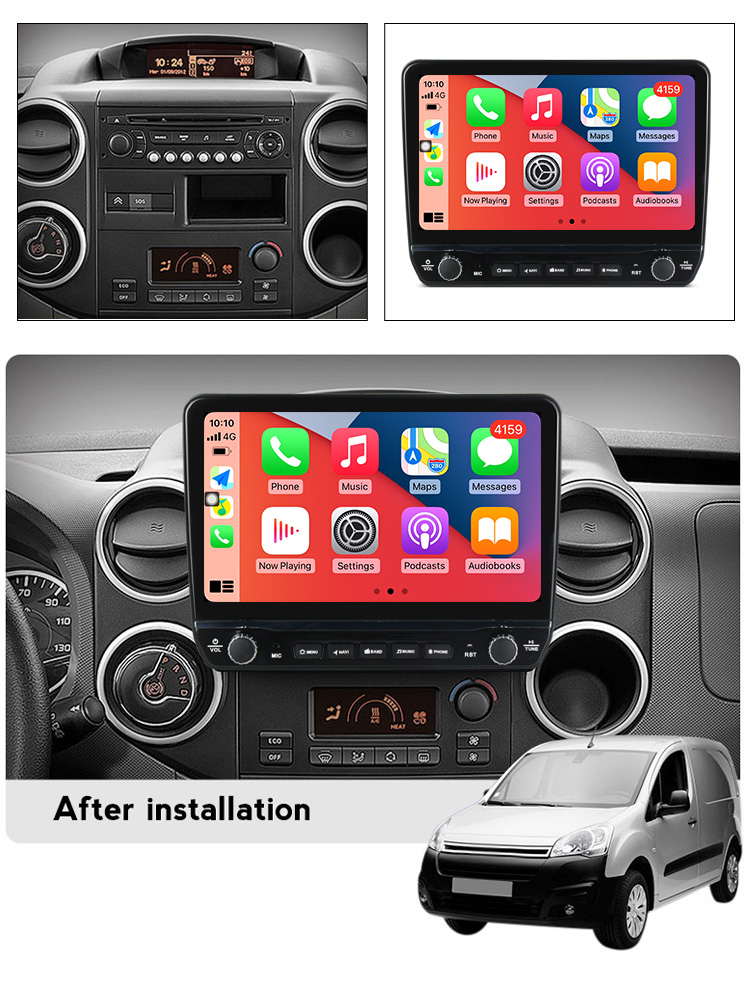 Navigatie dedicata Berlingo 2008-2019 cu butoane rotative model 2024, 9 Inch, 2GB RAM 32GB ROM, Quadcore, Android 13, WiFi, Bluetooth, Magazin Play [4]