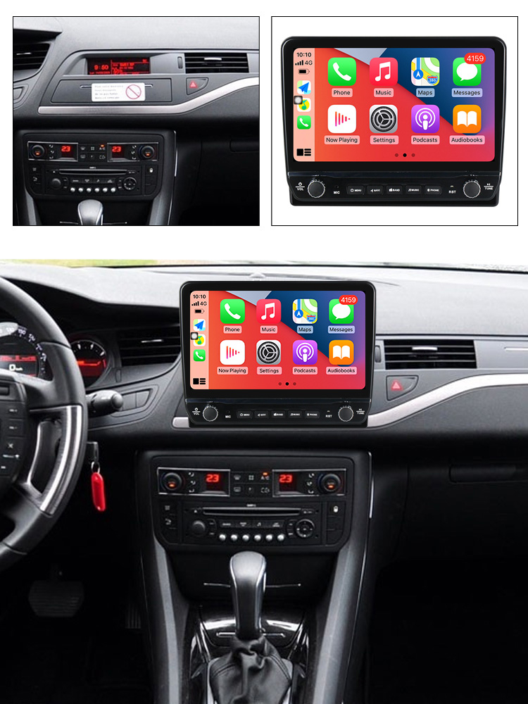Navigatie dedicata Citroen C5 2009 cu butoane rotative model 2024, 4 GB RAM 64 ROM, Quadcore, Android 13, Display QLED, 10", DSP, Carplay, Android Auto, Internet, Youtube , Waze , WI-FI [3]
