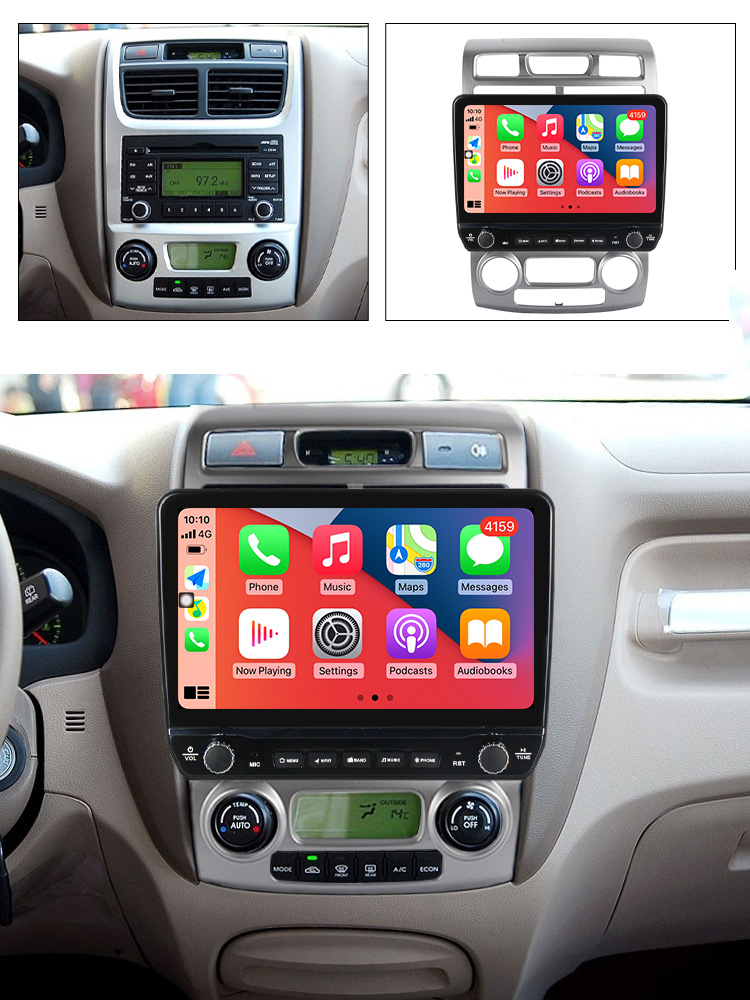 Navigatie dedicata Sportage 2004-2007 cu butoane rotative model 2024, 4GB RAM 64GB ROM, Quadcore, Android 13, Display QLED 9", DSP, Carplay, Android Auto, Internet, Youtube, Waze, WIF [4]