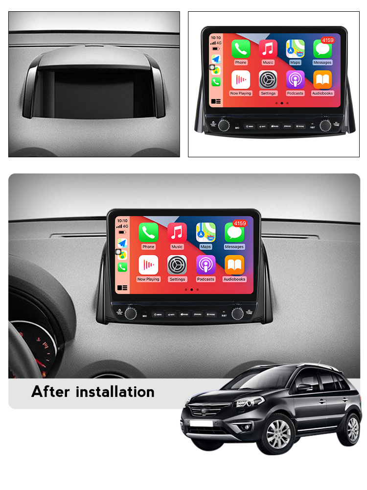 Navigatie dedicata Koleos 2008-2016 cu butoane rotative model 2024, 9 Inch, 2GB RAM 32GB ROM, Quadcore, Android 13, WiFi, Bluetooth, Magazin Play [4]