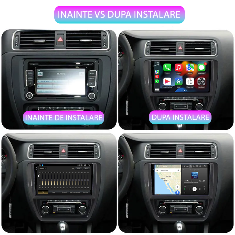 Navigatie dedicata Volkswagen Jetta IV 2011 - 2018, 12GB RAM 256GB ROM, Android 14, Rezolutie 2K, Display QLED, 9", DSP, Carplay, Android Auto, Internet, Youtube, Waze, Wi Fi, USB [5]