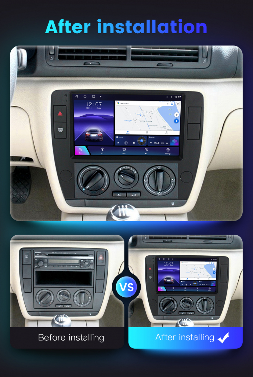 Navigatie dedicata Volkswagen Passat B5 2000-2005 , 4GB RAM 64GB ROM, Octacore, Android 14, Display QLED 9", DSP, Carplay, Android Auto, Internet, Youtube, Waze, WIFI, Bluetooth [8]