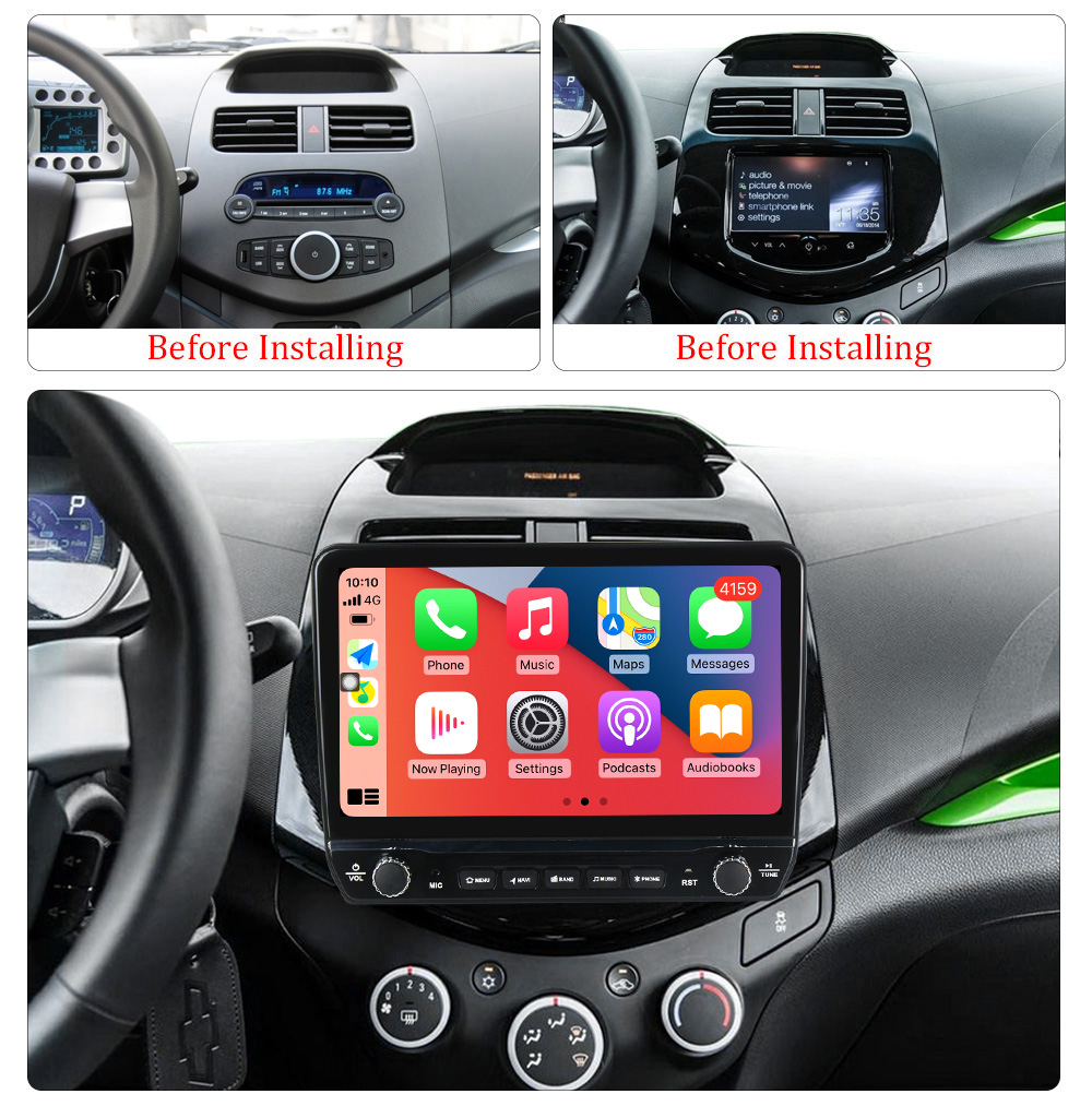 Navigatie dedicata Spark 2010-2014 cu butoane rotative model 2024, 9 Inch, 2GB RAM 32GB ROM, Quadcore, Android 13, WiFi, Bluetooth, Magazin Play [6]