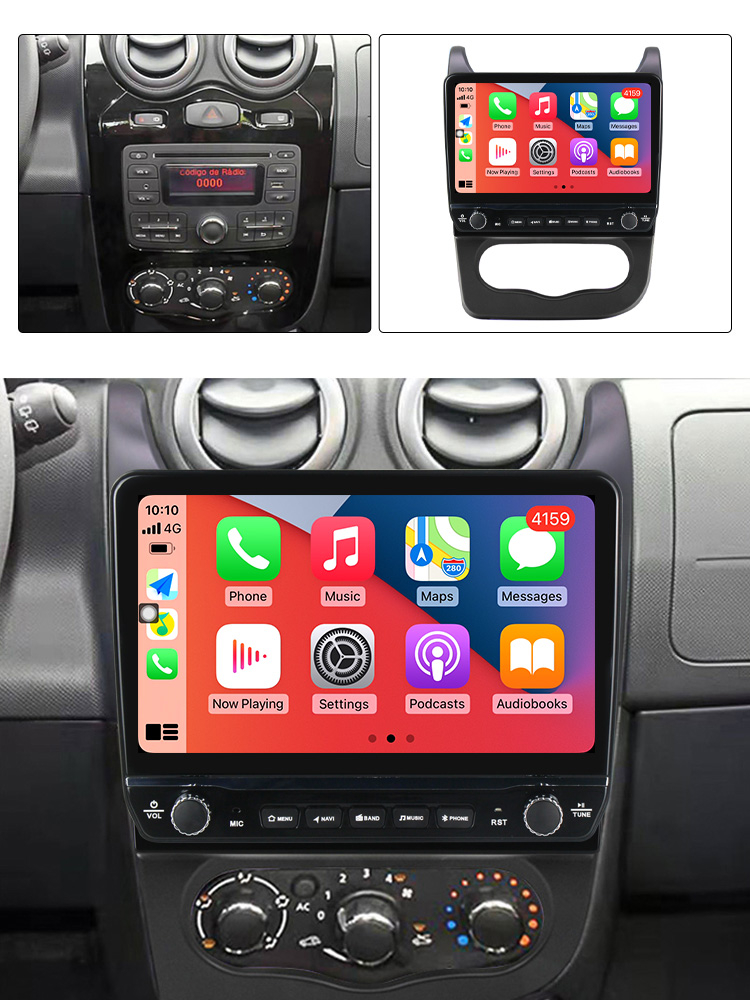 Navigatie dedicata Renault Sandero 2013-2014 cu butoane rotative model 2024, 10 Inch, 2GB RAM 32GB ROM, Quadcore, Android 13, WiFi, Bluetooth, Magazin Play [3]