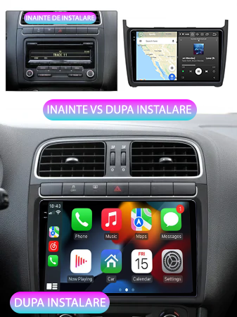 Navigatie dedicata Volkswagen Polo Golf Passat, 12GB RAM 256GB ROM, Android 14, Rezolutie 2K, Display QLED, 9", DSP, Carplay, Android Auto, Internet, Youtube, Waze, Wi Fi, USB [5]