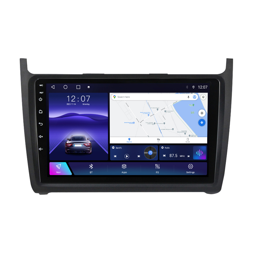 Navigatie dedicata Volkswagen Polo Golf Passat, 4GB RAM 64GB ROM, Octacore, Android 14, Display QLED 9", DSP, Carplay, Android Auto, Internet, Youtube, Waze, WIFI, Bluetooth [2]