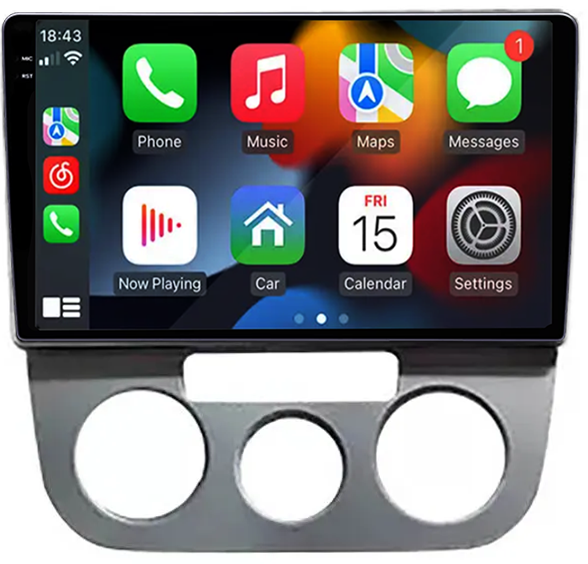 Navigatie dedicata Volkswagen Sagitar / Jetta5 2006-2010 si Golf 5, 4 GB RAM 32 ROM, Android 14, Display QLED, 10", DSP, Carplay, Android Auto, Internet, Youtube, Waze, WI-FI, USB, Bl [2]