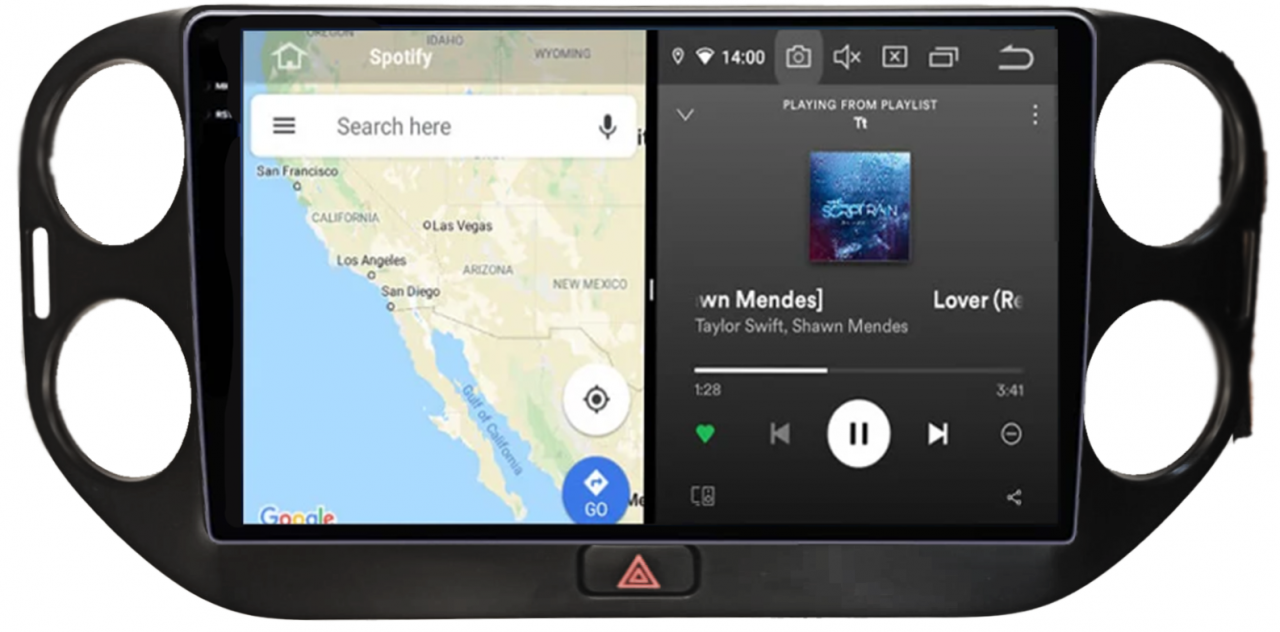 Navigatie dedicata Volkswagen Tiguan 2010-2017, 12GB RAM 256GB ROM, Android 14, Rezolutie 2K, Display QLED, 9", DSP, Carplay, Android Auto, Internet, Youtube, Waze, Wi Fi, USB [2]