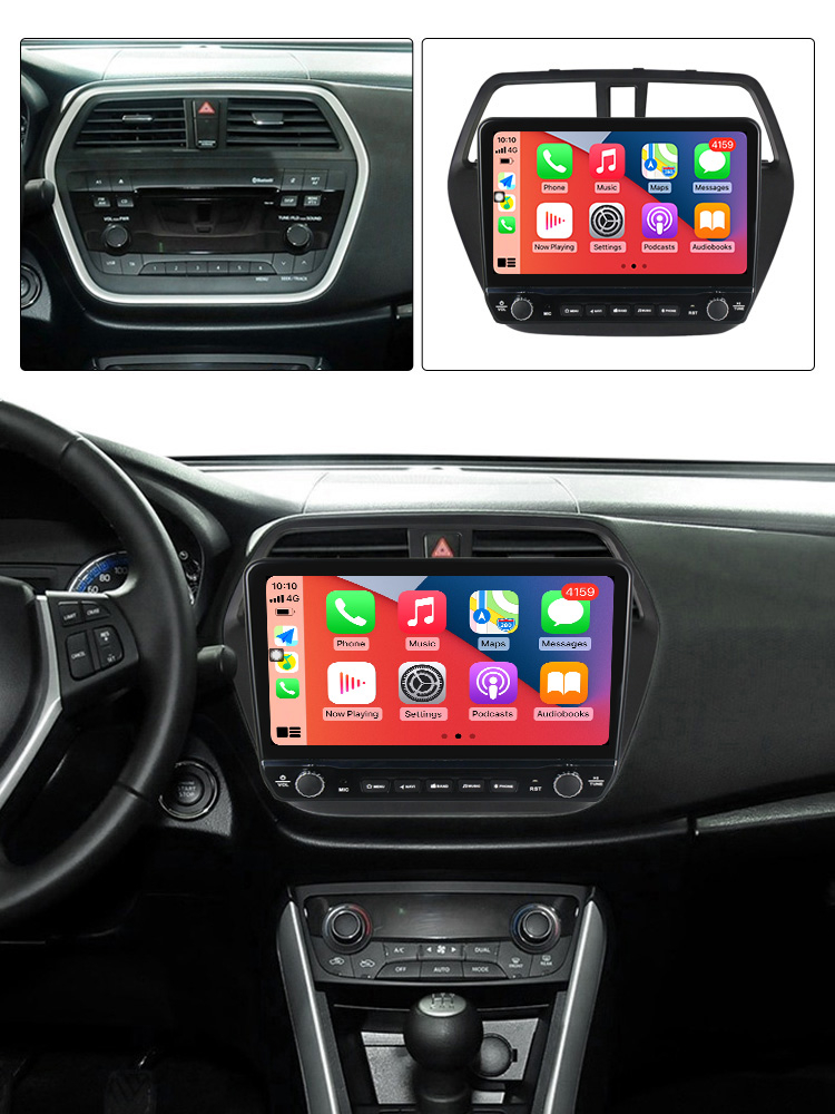 Navigatie dedicata S-cross 2012-2016 cu butoane rotative model 2024, 9 Inch, 2GB RAM 32GB ROM, Quadcore, Android 13, WiFi, Bluetooth, Magazin Play [4]