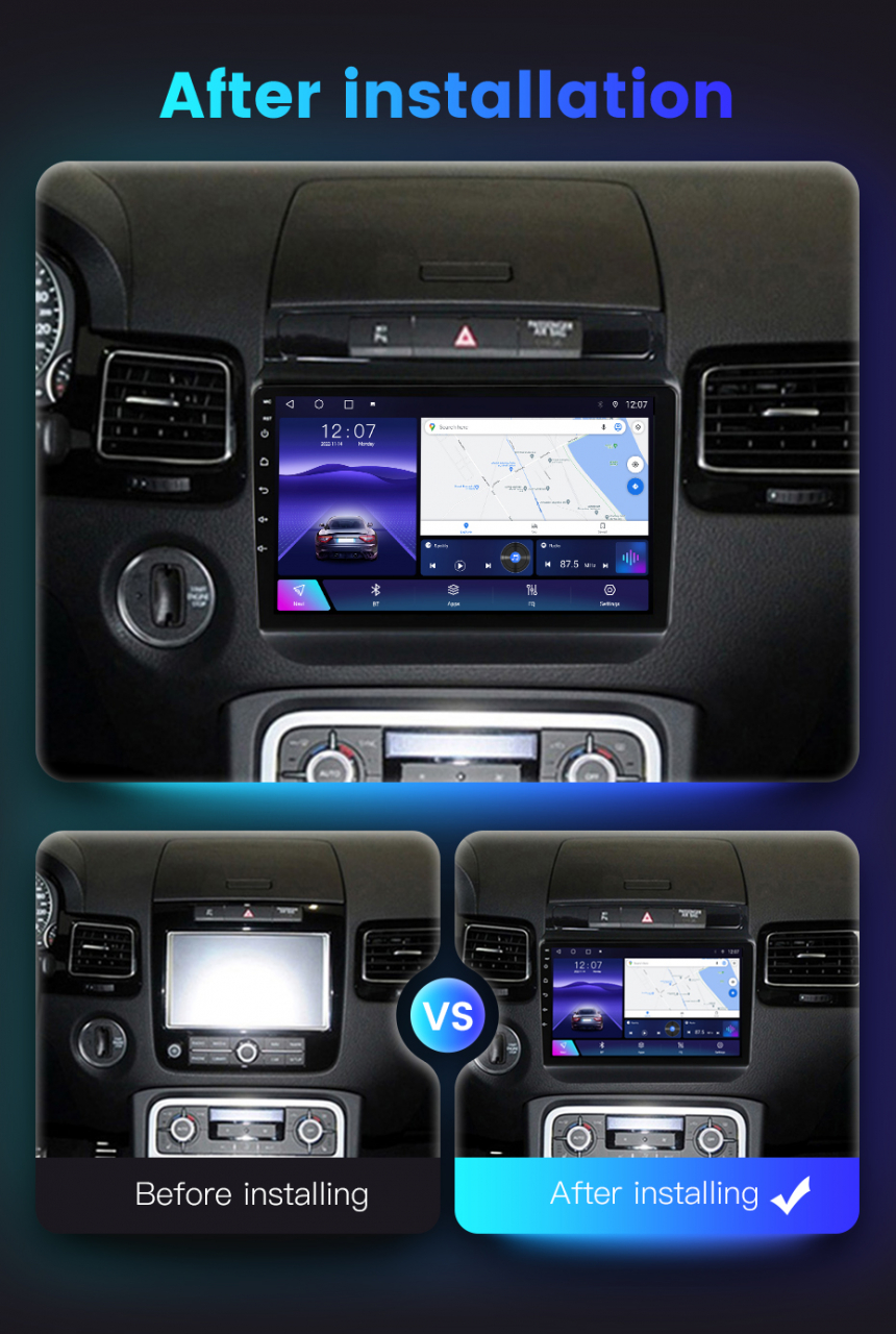 (Resigilata) Navigatie dedicata Volkswagen Touareg 2012-2015, 2GB RAM 32GB ROM, Quad Core, Display 9" IPS Full HD, Carplay, Android 14, Bluetooth, Magazin Play, Suport camere AHD [3]