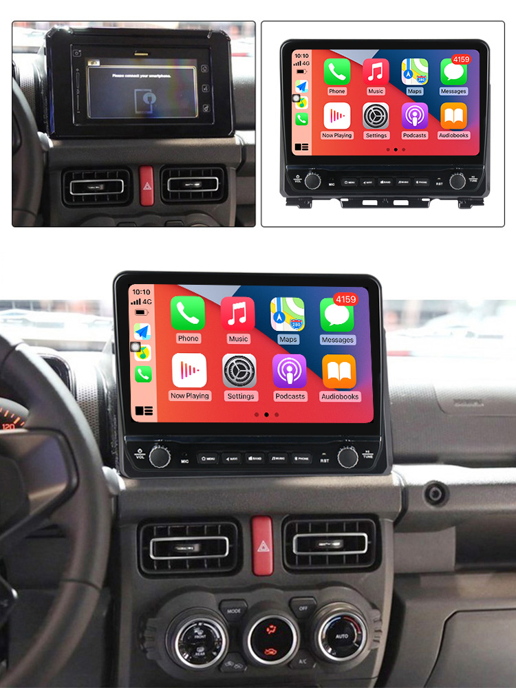 Navigatie dedicata Jimny 2018-2020 cu butoane rotative model 2024, 4 GB RAM 64 ROM, Quadcore, Android 13, Display QLED, 9", DSP, Carplay, Android Auto, Internet, Youtube , Waze , WI-FI [4]