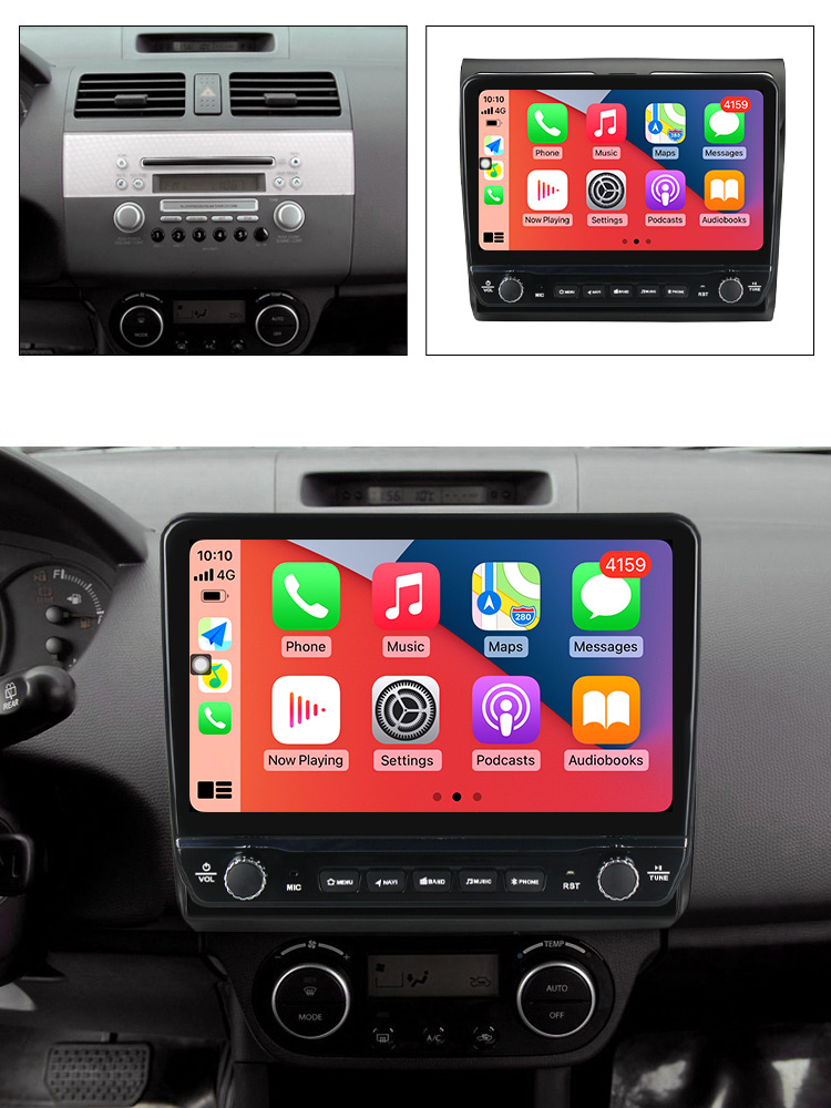 Navigatie dedicata Suzuki Swift 2003-2010 cu butoane rotative model 2024, 10 Inch, 2GB RAM 32GB ROM, Quadcore, Android 13, WiFi, Bluetooth, Magazin Play [4]
