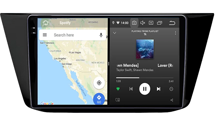 Navigatie dedicata Volkswagen Touran 2015+, 12GB RAM 256GB ROM, Android 13, Rezolutie 2K, Display QLED, 10.1", DSP, Carplay, Android Auto, Internet, Youtube, Waze, Wi Fi, USB [3]