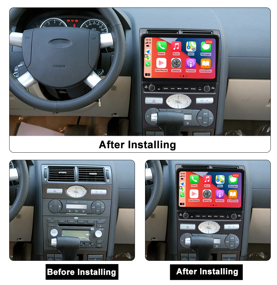 Navigatie dedicata Mondeo 3 2000-2007 cu butoane rotative model 2024, 9 Inch, 2GB RAM 32GB ROM, Quadcore, Android 13, WiFi, Bluetooth, Magazin Play [5]