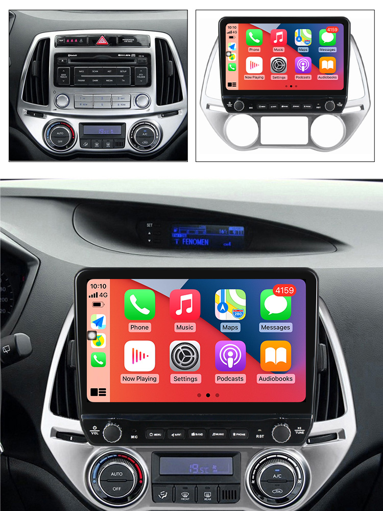 Navigatie dedicata i20 2012-2014 cu butoane rotative model 2024, 9 Inch, 2GB RAM 32GB ROM, Quadcore, Android 13, WiFi, Bluetooth, Magazin Play [3]