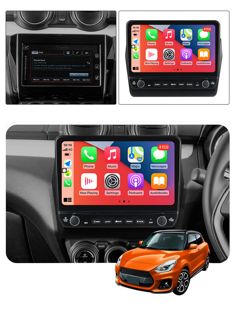 Navigatie dedicata Swift 2016-2020 cu butoane rotative model 2024, 9 Inch, 2GB RAM 32GB ROM, Quadcore, Android 13, WiFi, Bluetooth, Magazin Play [4]