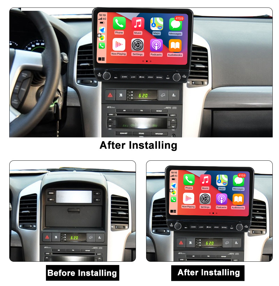 Navigatie dedicata Captiva 2008-2012 cu butoane rotative model 2024, 9 Inch, 2GB RAM 32GB ROM, Quadcore, Android 13, WiFi, Bluetooth, Magazin Play [5]