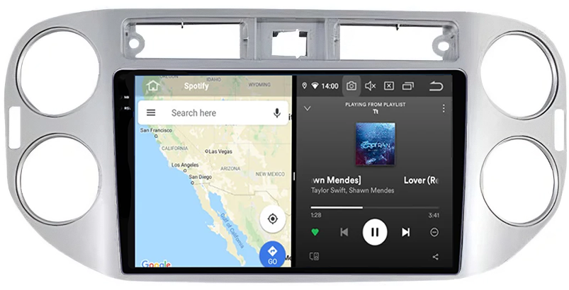 Navigatie dedicata Volkswagen Tiguan 2007-2016, Golf 5/6+, Silver, 12GB RAM 256GB ROM, Android 14, Rezolutie 2K, Display QLED, 9", DSP, Carplay, Android Auto, Internet, Youtube, W [3]