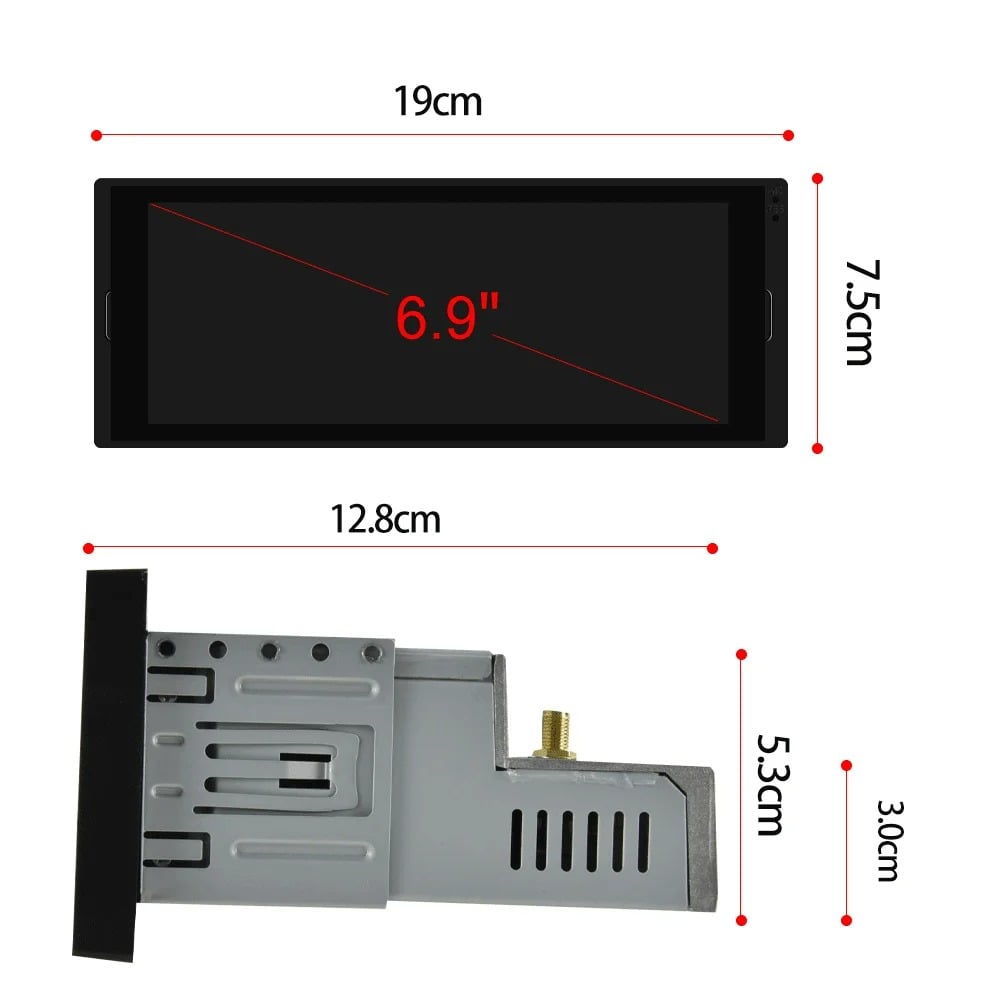 (Resigilata) Navigatie dedicata VW, AUDI, OPEL, DACIA, FORD , NISSAN , TOYOTA , 2GB RAM 32GB ROM 1DIN , 6.9 inch, Android 12,mirror link, camera marsarier [3]