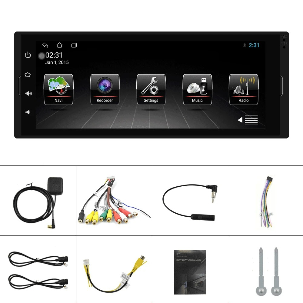 (Resigilata) Navigatie dedicata VW, AUDI, OPEL, DACIA, FORD , NISSAN , TOYOTA , 2GB RAM 32GB ROM 1DIN , 6.9 inch, Android 12,mirror link, camera marsarier [6]