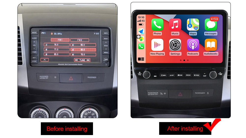 Navigatie dedicata Outlander 2005-2011 cu butoane rotative model 2024, 9 Inch, 2GB RAM 32GB ROM, Quadcore, Android 13, WiFi, Bluetooth, Magazin Play [5]