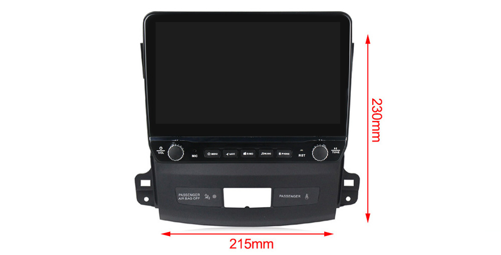 Navigatie dedicata Outlander 2005-2011 cu butoane rotative model 2024, 9 Inch, 2GB RAM 32GB ROM, Quadcore, Android 13, WiFi, Bluetooth, Magazin Play [7]