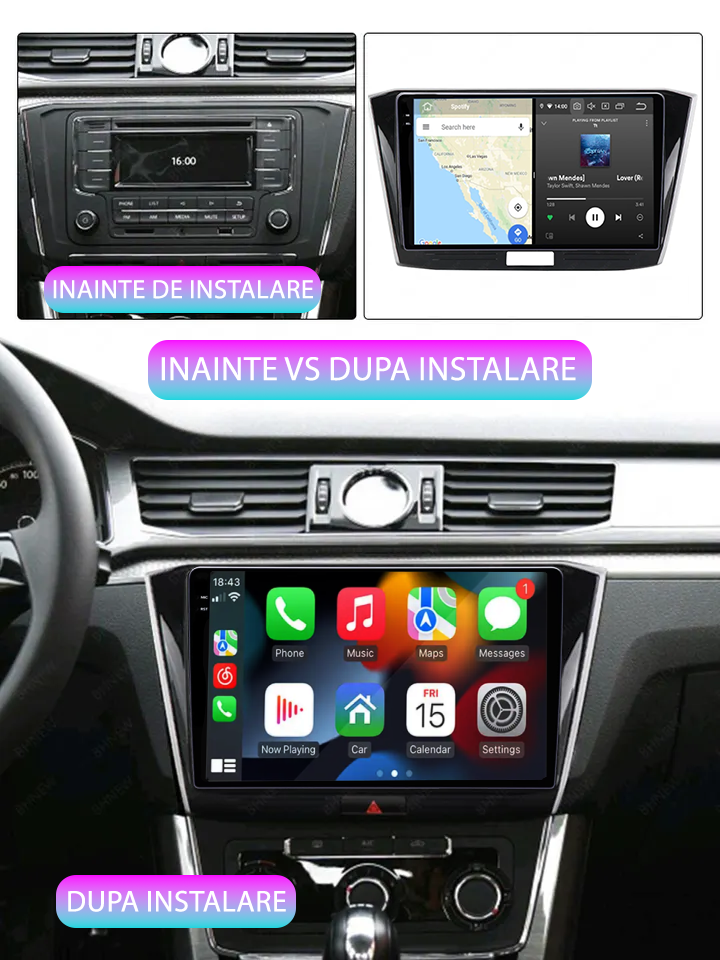Navigatie dedicata VW Passat B8 2015-2018, 12GB RAM 256GB ROM, Android 14, Rezolutie 2K, Display QLED, 10", DSP, Carplay, Android Auto, Internet, Youtube, Waze, Wi Fi, USB [5]