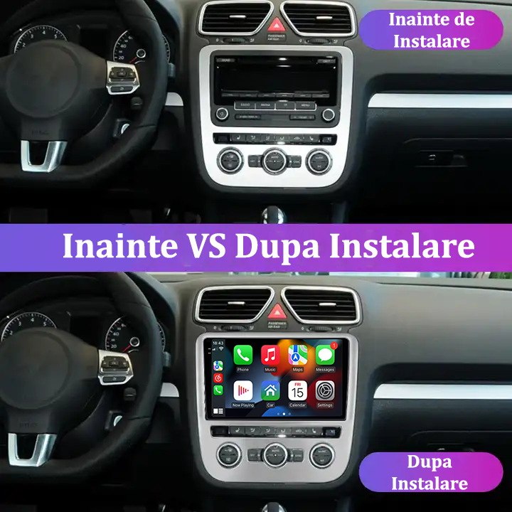 Navigatie dedicata Volkswagen Scirocco 2009-2014, 12GB RAM 256GB ROM, Android 14, Rezolutie 2K, Display QLED, 9", DSP, Carplay, Android Auto, Internet, Youtube, Waze, Wi Fi, USB [5]
